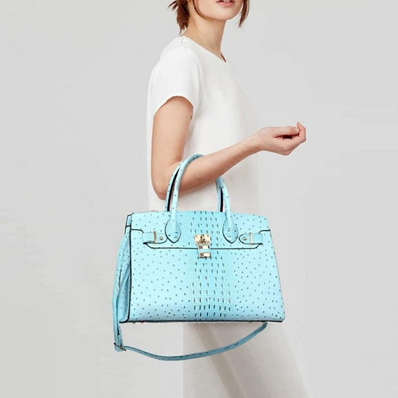 Padlock Togo Vegan Leather Satchel Set - Picture 16 of 16